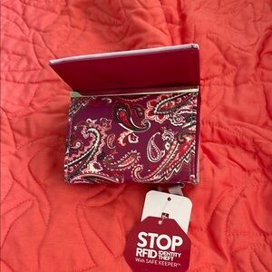 Mundi Paisley Wallet - Red and Pink